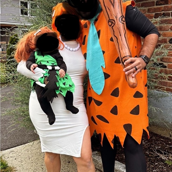 Flintstones Family Costume Set - Orange, Green, Black - Picture 1 of 6